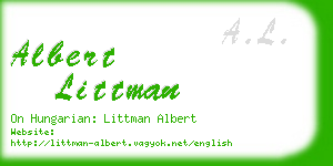 albert littman business card